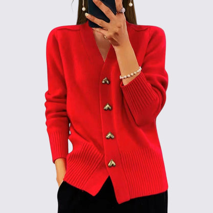 Cardigan femme avec boutonnage – Cardigan en maille – Col en V