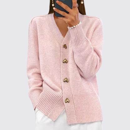 Cardigan femme avec boutonnage – Cardigan en maille – Col en V
