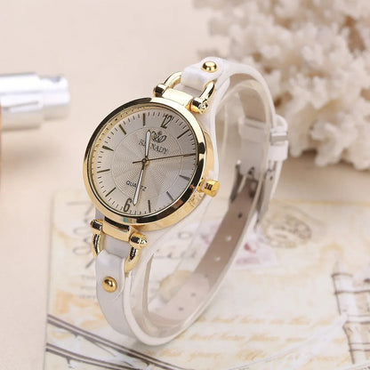 Damen Armbanduhr im Vintage-Stil mit Veganem Lederarmband 4