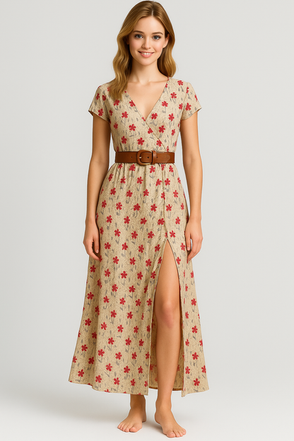 Damen Elegantes Sommerkleid Maxi Kleid 6