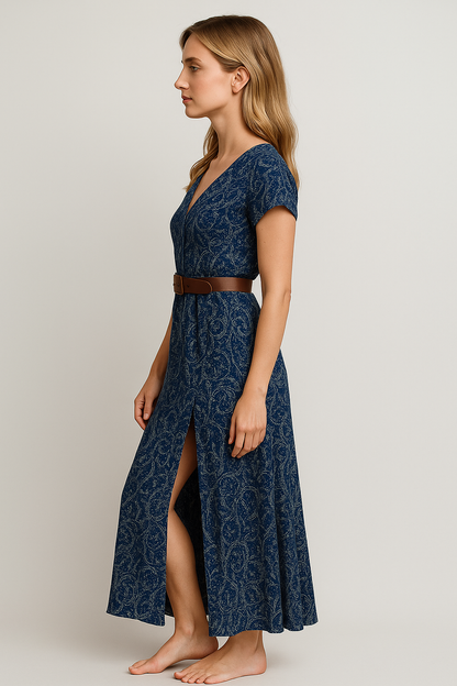 Damen Elegantes Sommerkleid Maxi Kleid 7