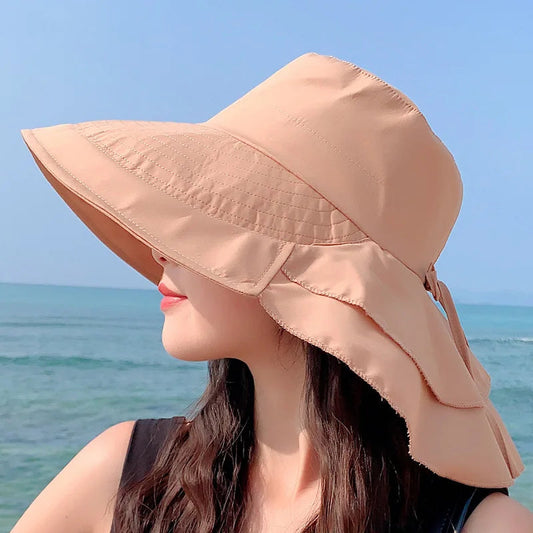 Damen Sonnenhut mit breiter Krempe und UV-Schutz – Celeste