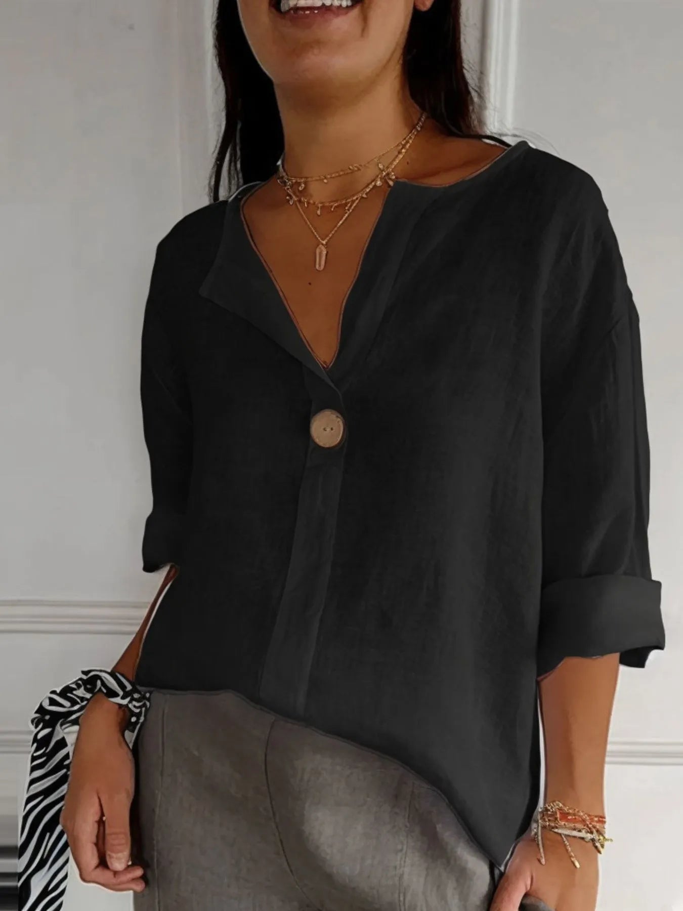 Maelis | Notch Collar Blouse