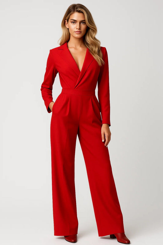 Long Sleeve Wide Leg Jumpsuit for Women - Image 1