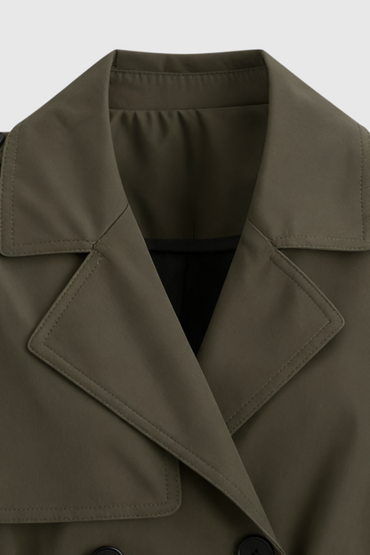 Dames Olijfgroen Trenchcoat