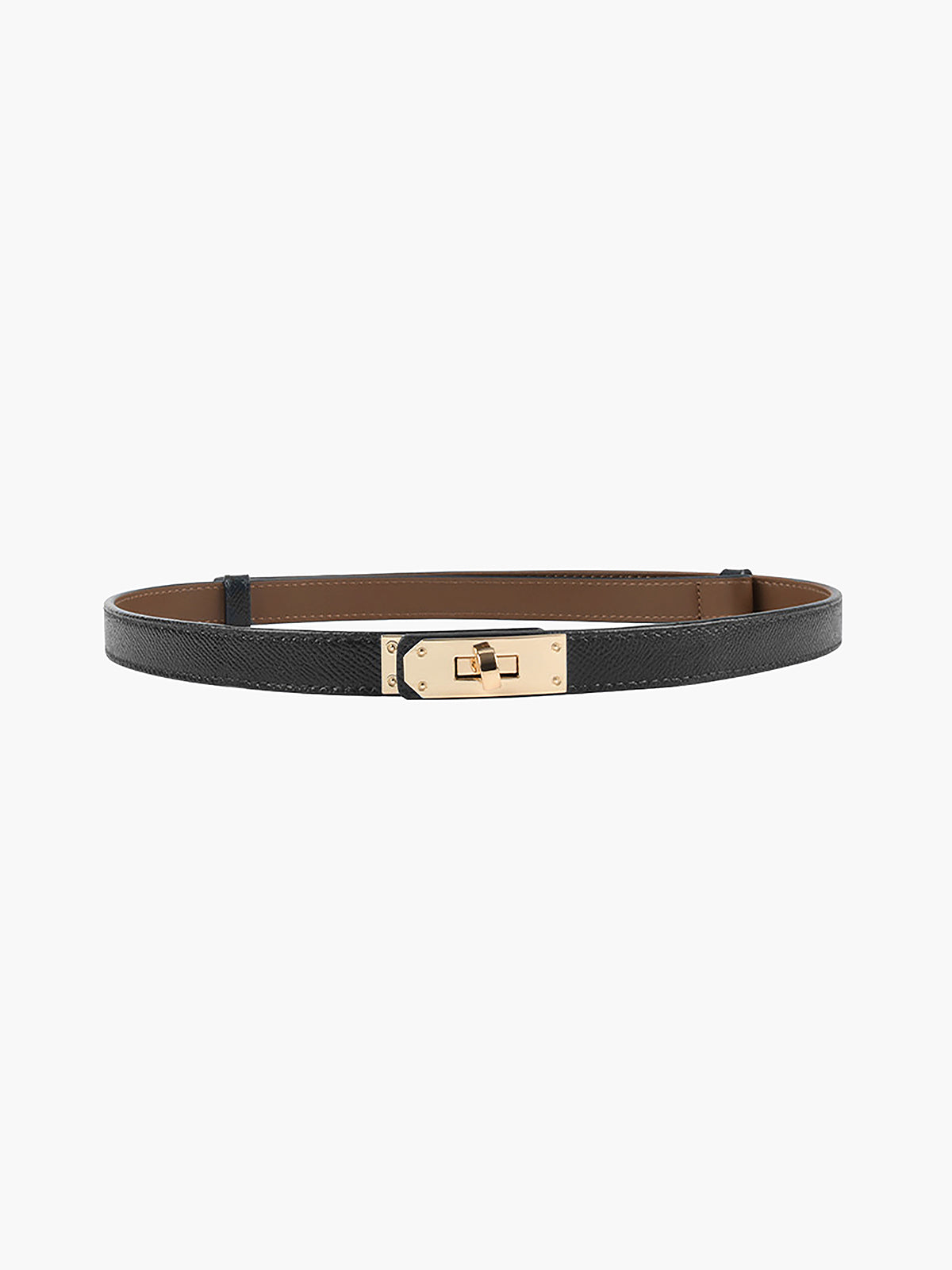 Scarlet – Slim Womens Belt With Gold Buckle Adjustable