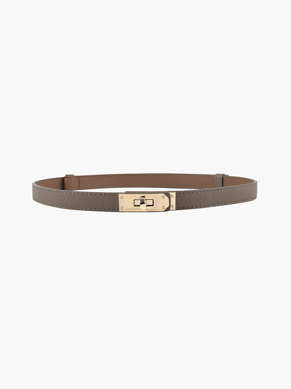 Scarlet – Slim Womens Belt With Gold Buckle Adjustable