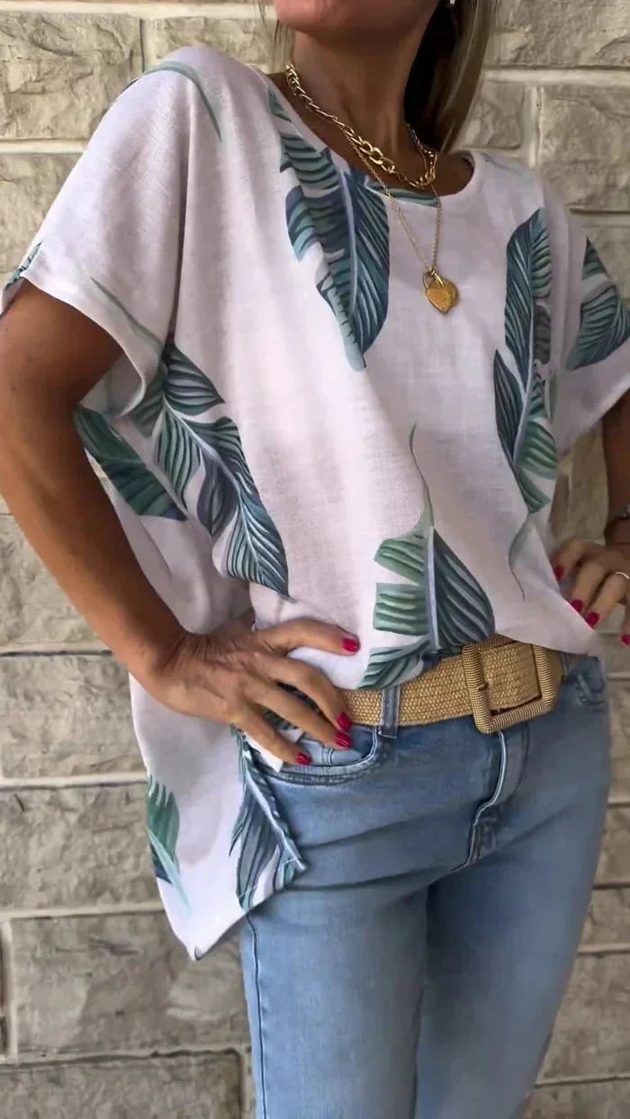 Danica Woodward™ Summer T-shirt with short sleeves and print