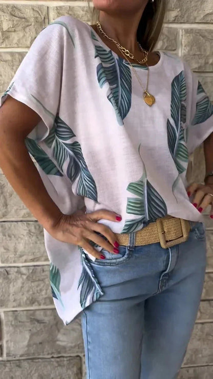 Danica Woodward™ Summer T-shirt with short sleeves and print