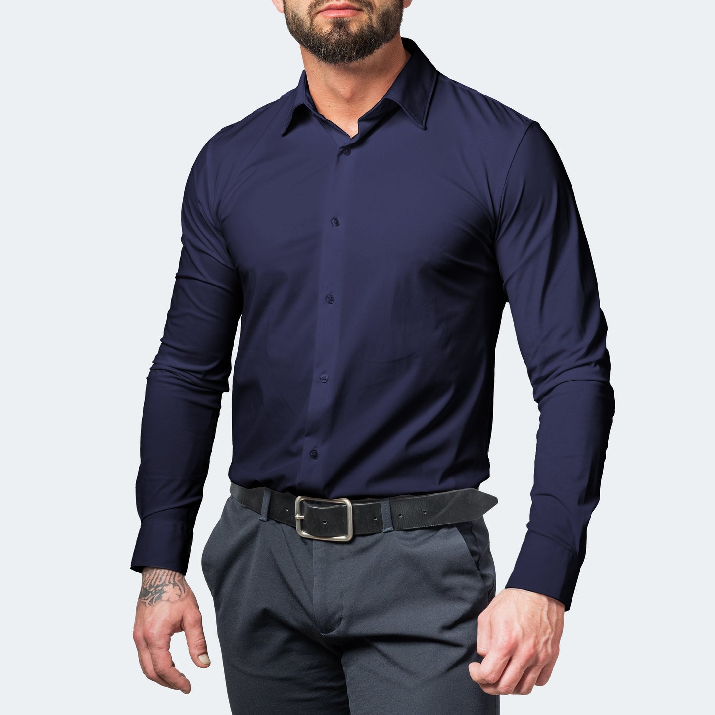 Adriel - Mens Long Sleeve Stretch Shirt