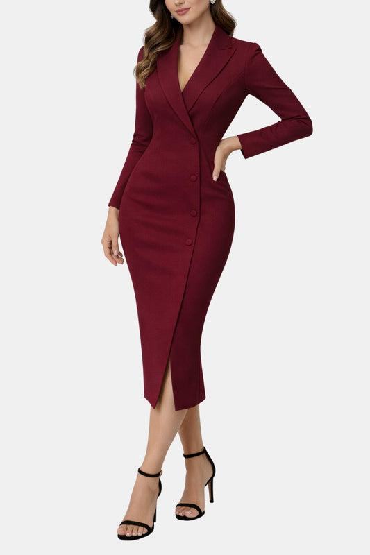 Delia – Tailored Long Sleeve Blazer Dress