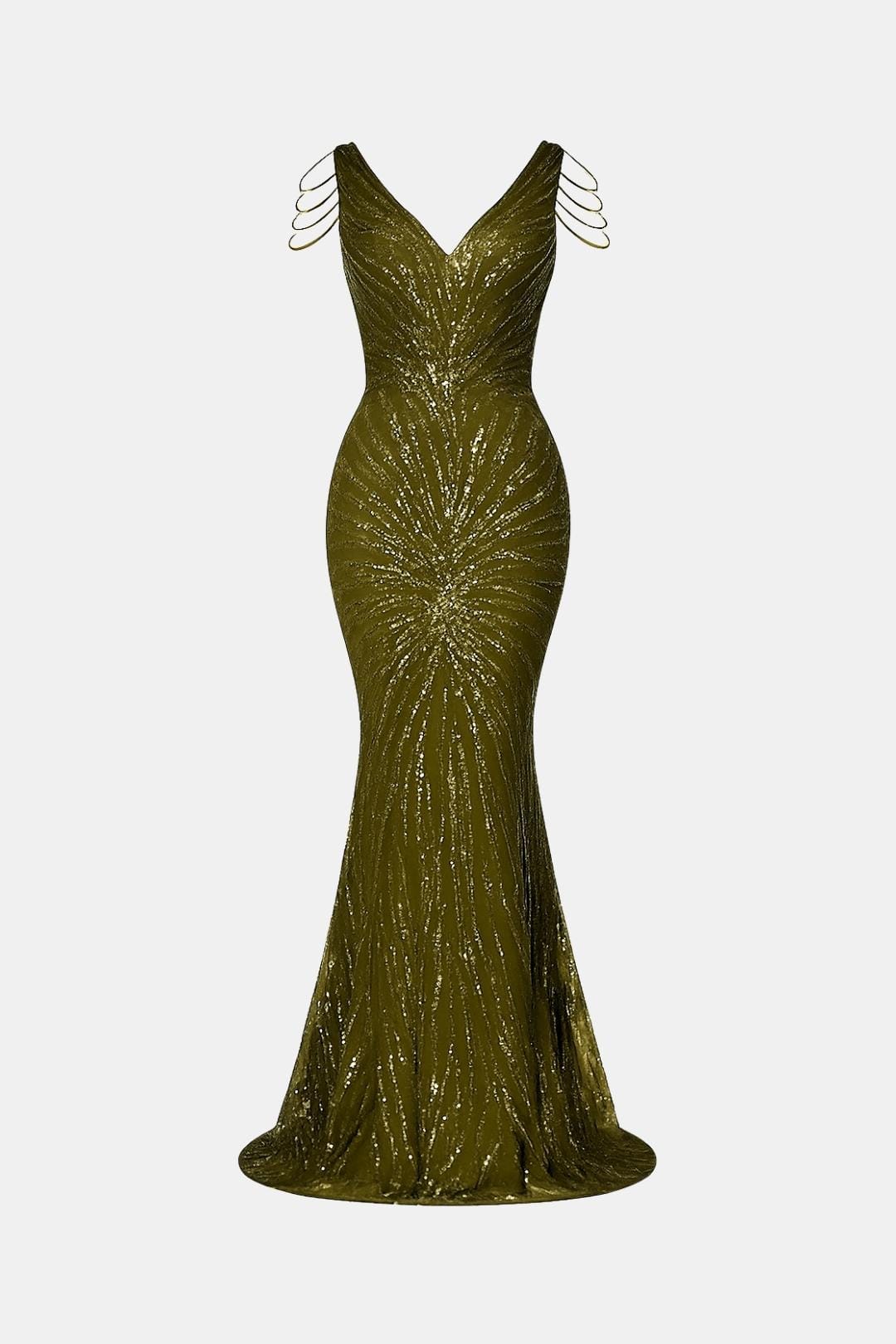 Della – Sequin Chain Mermaid Cocktail Evening Dress