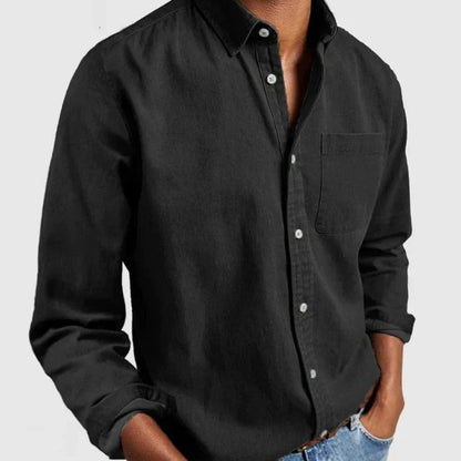 Stilfuld Denim Skjorte til Mænd - Urban Elegance