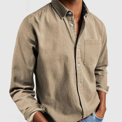 Stilfuld Denim Skjorte til Mænd - Urban Elegance
