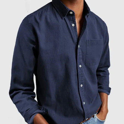 Stilfuld Denim Skjorte til Mænd - Urban Elegance