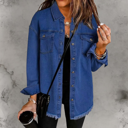 Denim jas Dames | Knopen & Relaxte Fit