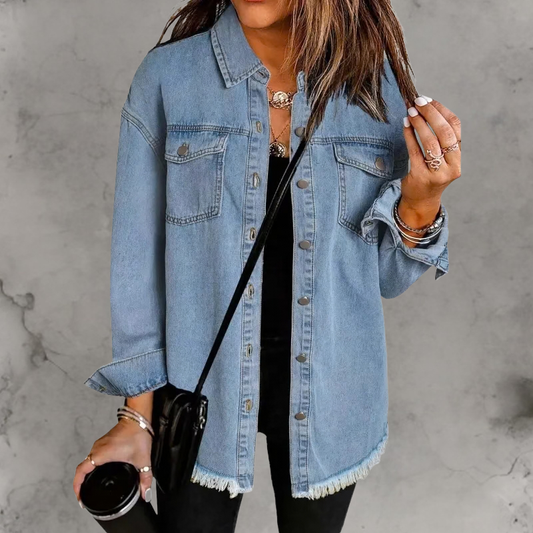 Denim jas Dames | Knopen & Relaxte Fit