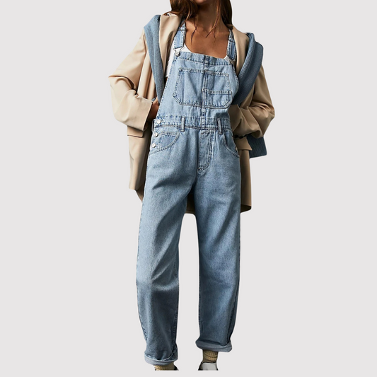 Denim tuinbroek Dames | Verstelbare bandjes & handige zakken