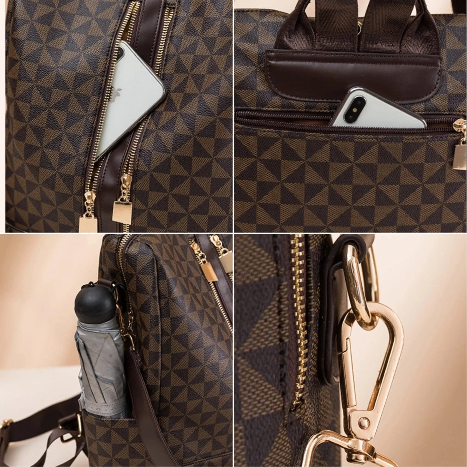 Stylish Convertible Backpack with Clutch - TARHUS