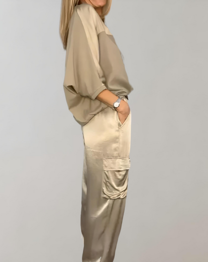 Alicia |  Conjunto de Lounge Cargo Suave como la Seda