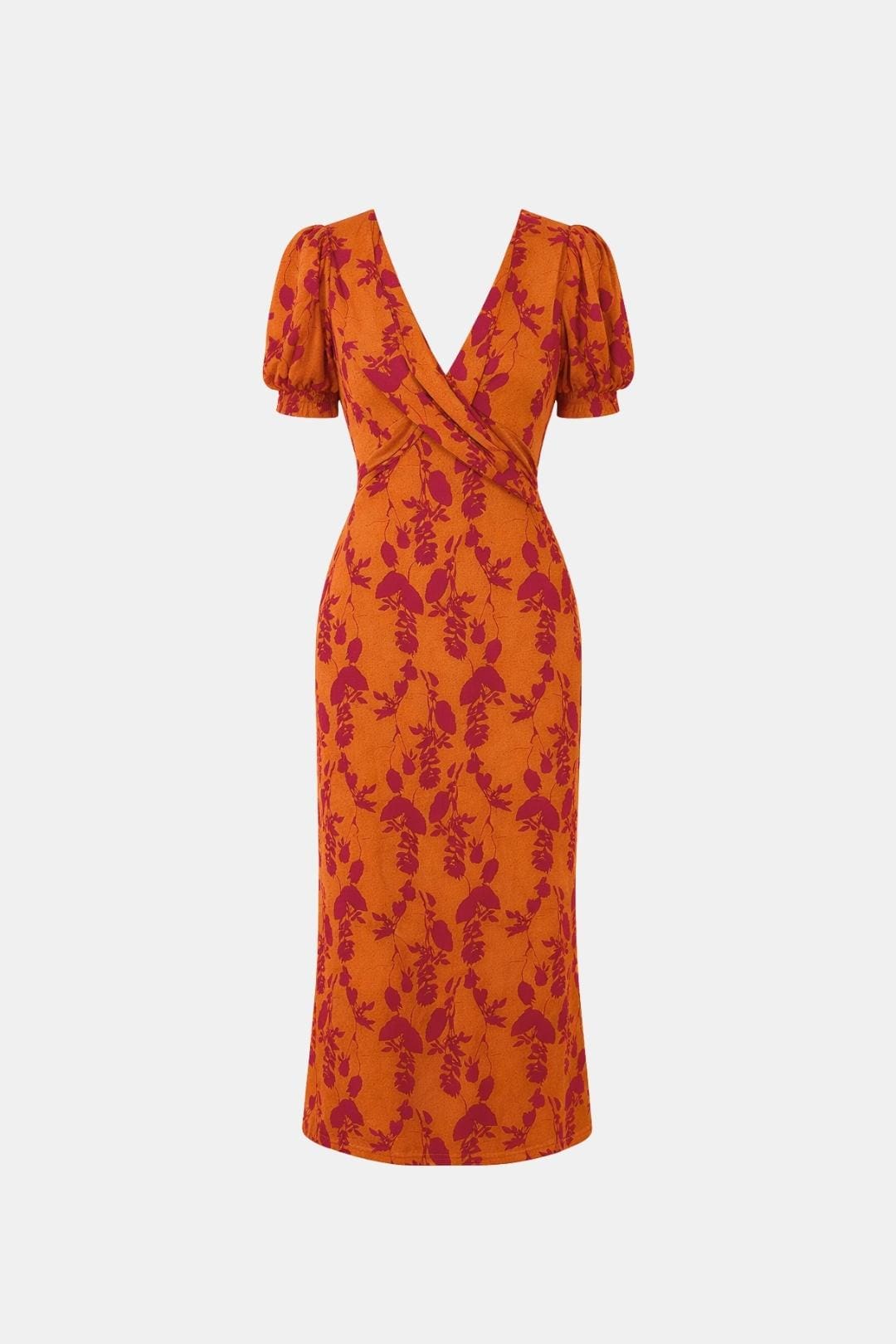 Divine - Elegant V-Neck Floral Dress