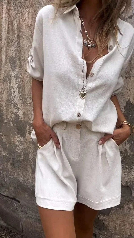 Elysium - Stilfuld Bluse Sæt til Elegance og Komfort