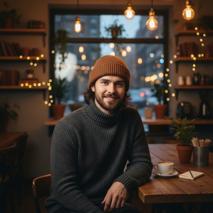 Docker cap | Vintage strikket docker cap med kort pasform