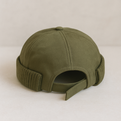 Docker cap | Vintage strikket docker cap med kort pasform