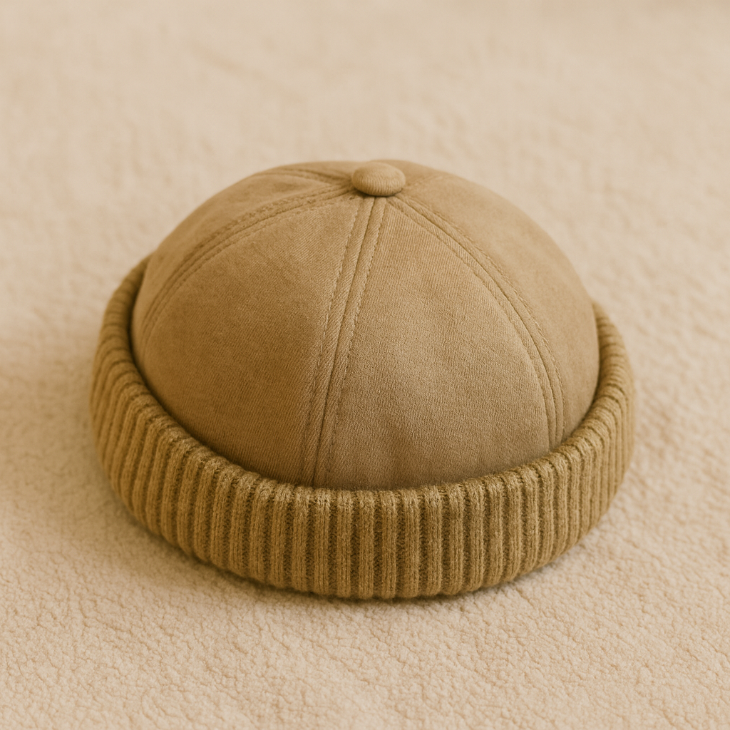 Docker cap | Vintage strikket docker cap med kort pasform