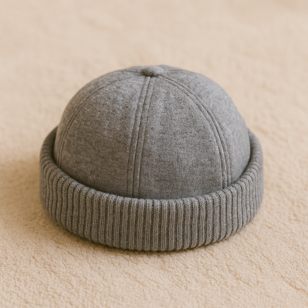Docker cap | Vintage strikket docker cap med kort pasform