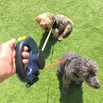 Double Tangle-Free Dog Leash with Built-in Flashlight and Waste Bag Holder for Two Dogs – 3m Reflective Nylon Tether 8