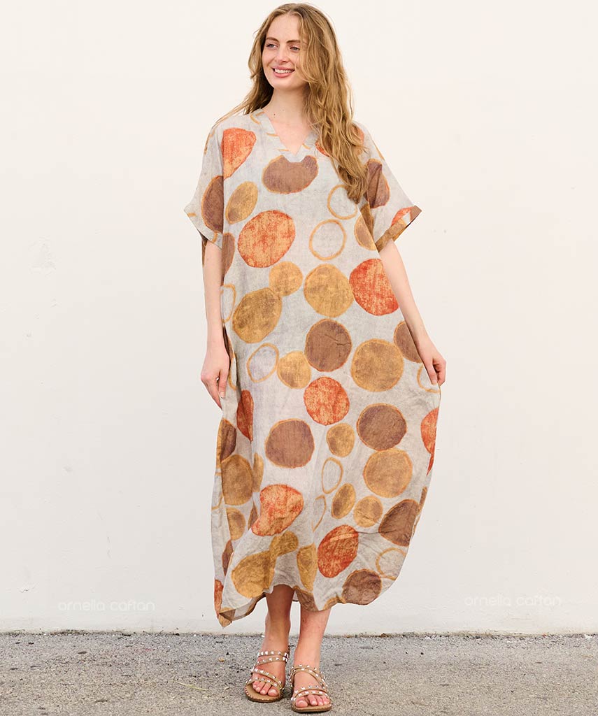 Nola - Vestido tipo túnica con bolsillos para uso diario