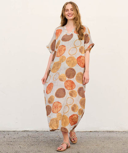 Nola - Vestido tipo túnica con bolsillos para uso diario