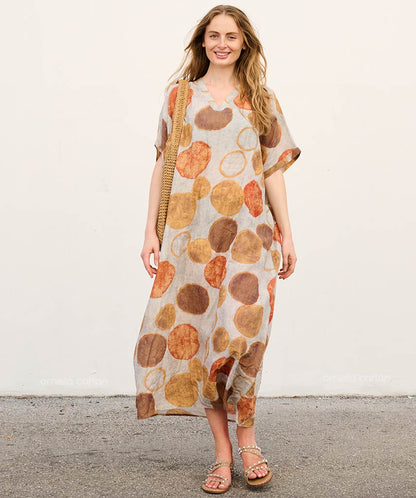 Nola - Vestido tipo túnica con bolsillos para uso diario