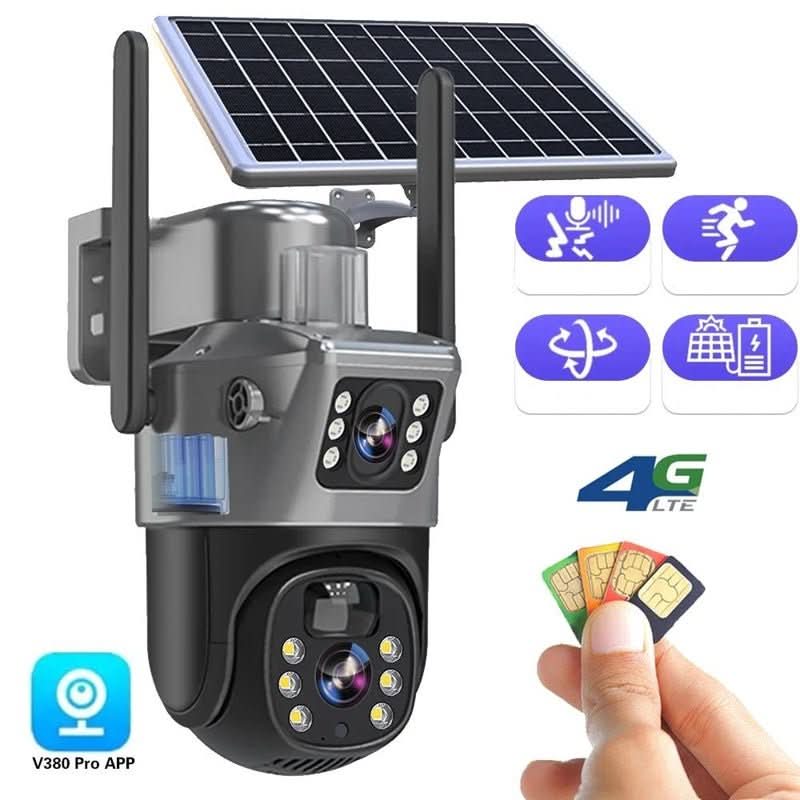 DualGuard Solar 4K – Draadloze bewakingscamera met zonnepaneel & 360° app-bediening