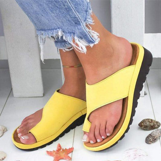Damen-Sandalen mit Zehensteg gegen Hallux valgus