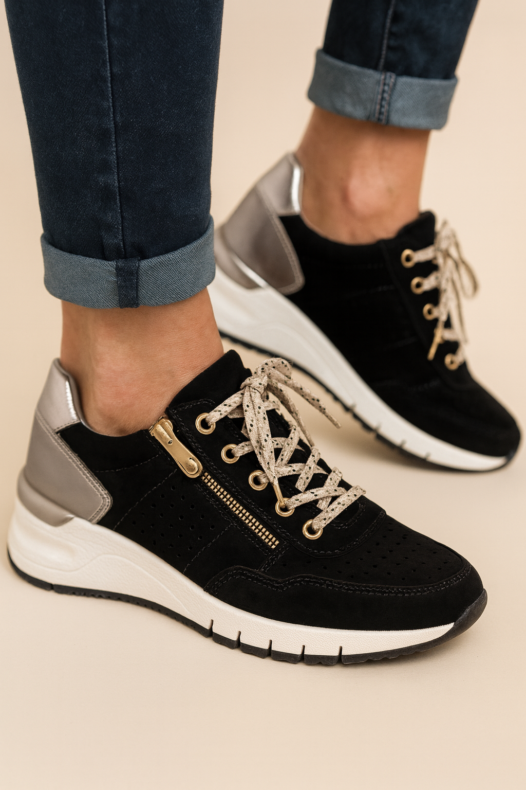 Damen bequeme Wanderschuhe mit Stütze und Dämpfung