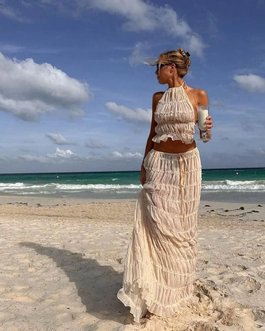 Greer - Boho Ruffle Two-Piece Summer Set