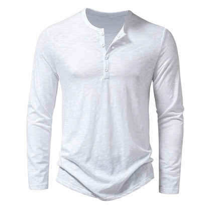 Evan | Slim Fit Long Sleeve Henley Shirt
