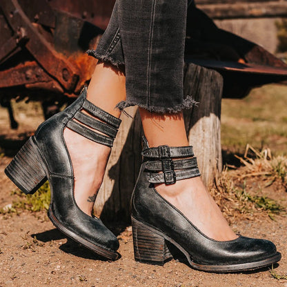 Komfortable & stilvolle Damen Lederschuhe mit rutschfester Sohle – Amalia