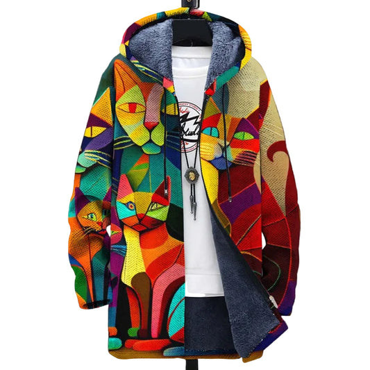 Elias | Unisex-Kapuzenjacke, inspiriert von luxuriöser Kunst