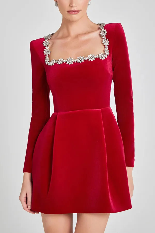 Atelier Fes | Valentina Fluwelen Mini-Jurk