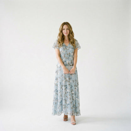 Elegant Floral Maxi Dress for Women - Lightweight Long Dress for Summer