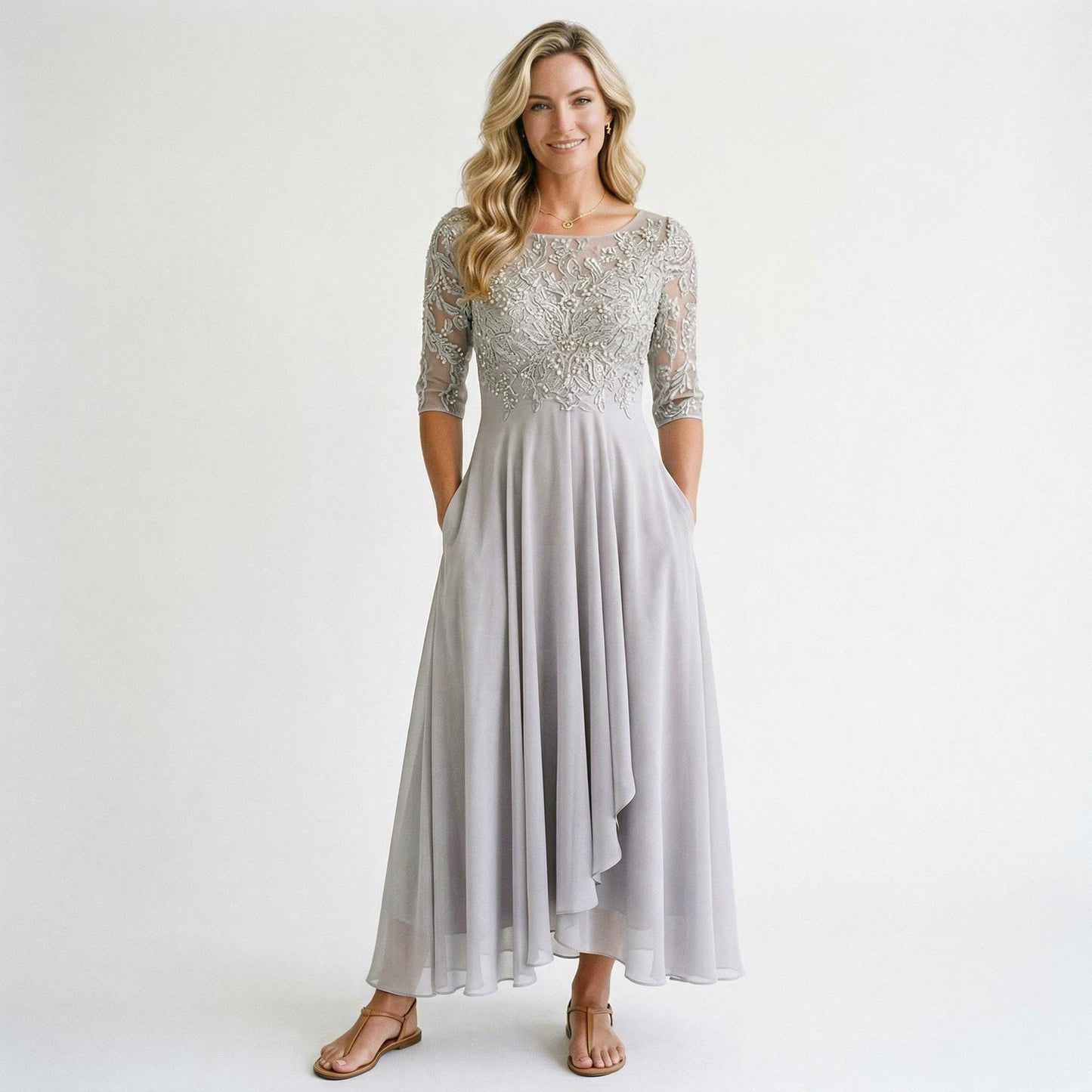 Elegant Lace Wedding Guest Dress for Formal Occasions