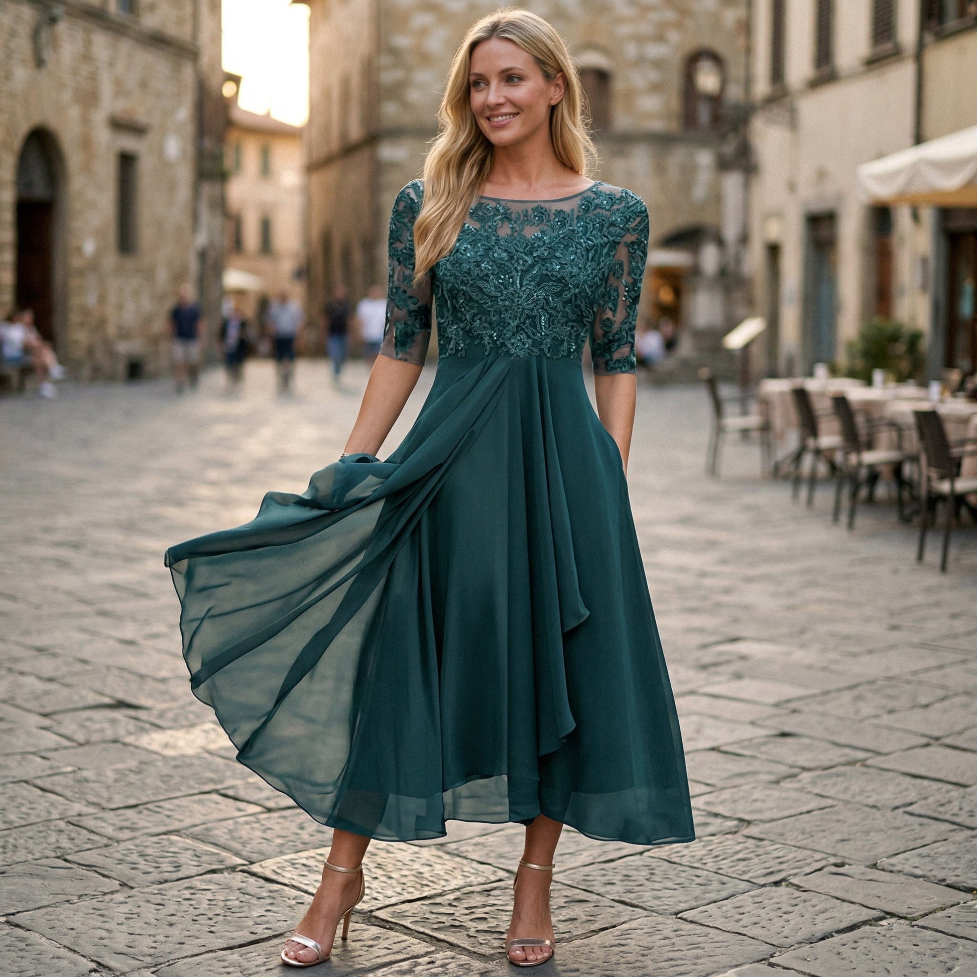 Elegant Lace Wedding Guest Dress for Formal Occasions