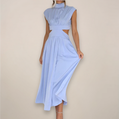 Averelle | Damska Letnia Elegancka Sukienka Maxi z Wycięciem w Talii