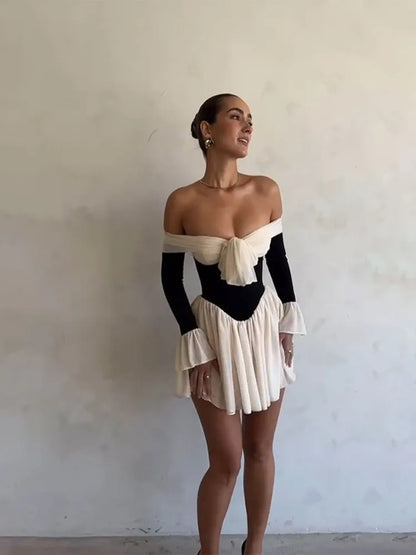 Chic Aura Pleated Mini Dress