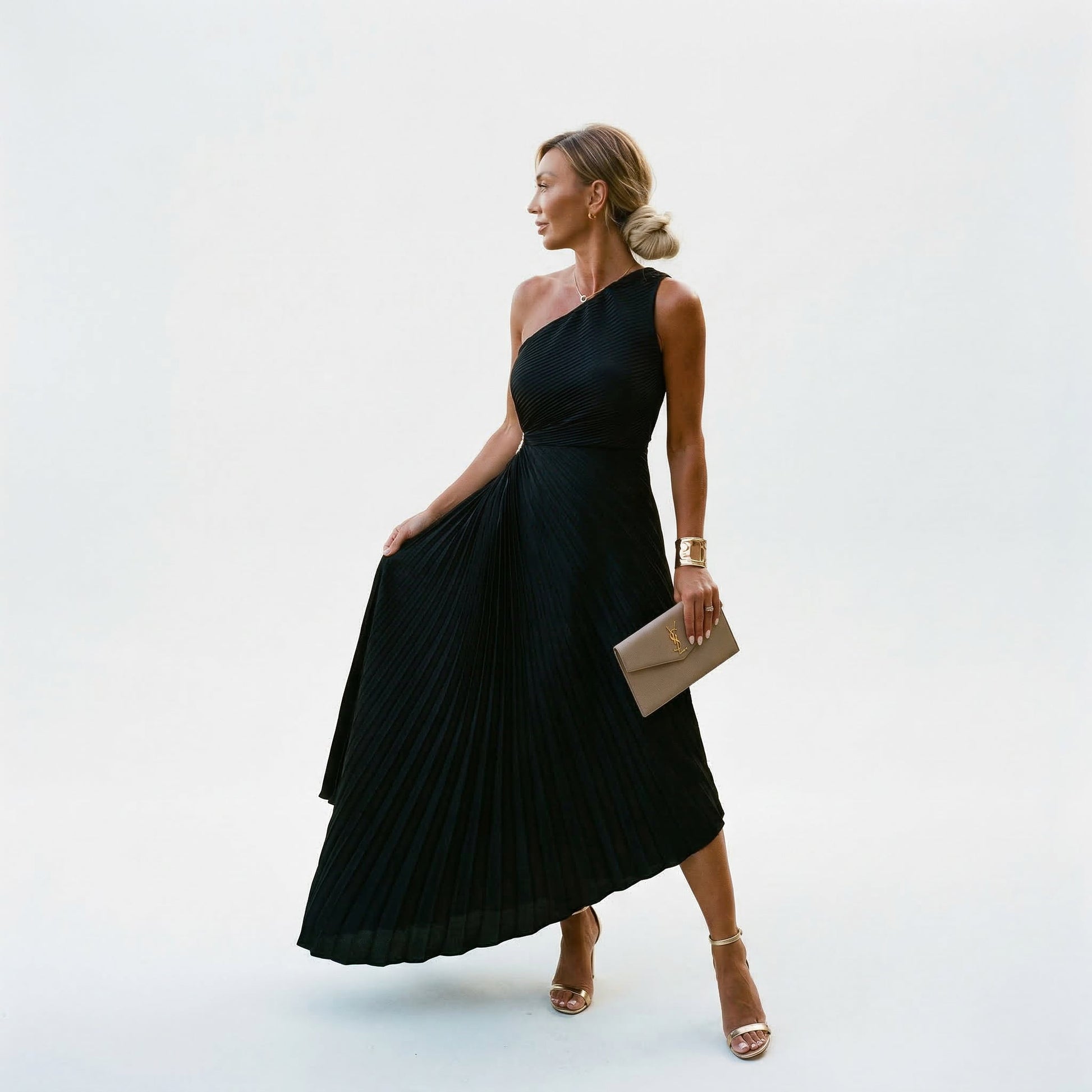 Elegant One-Shoulder Wedding Guest Dress for Summer