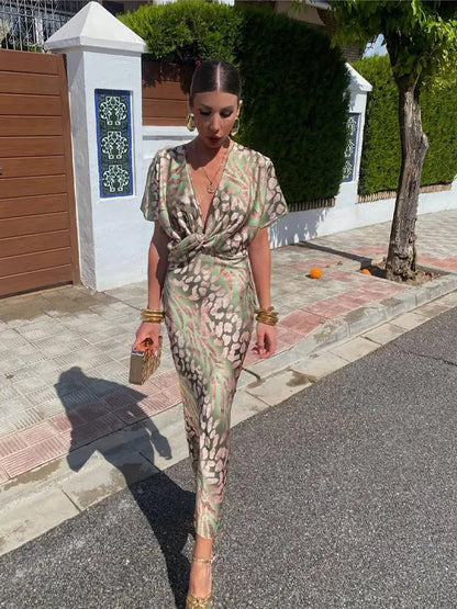 Viktorie™ - Elegantní midi šaty v měděném vzoru