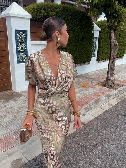 Clarandra™ | Copper Midi Suknelė